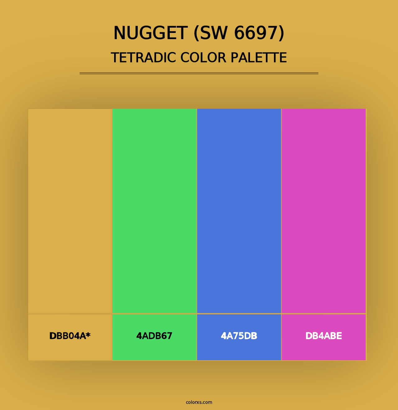 Nugget (SW 6697) - Tetradic Color Palette