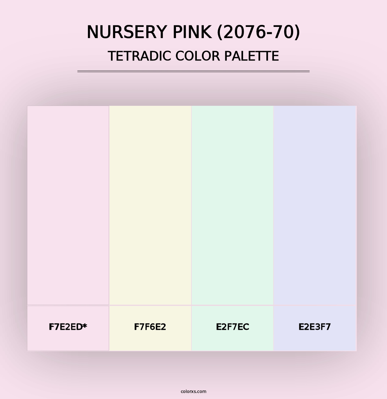 Nursery Pink (2076-70) - Tetradic Color Palette