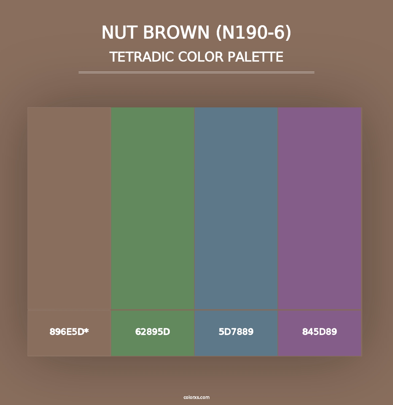 Nut Brown (N190-6) - Tetradic Color Palette