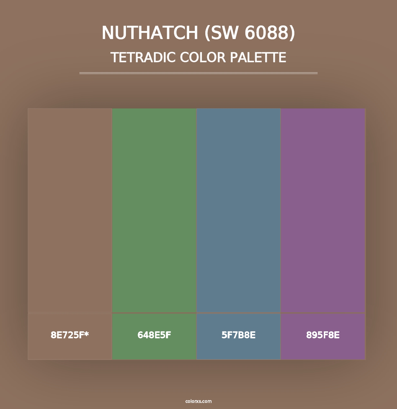 Nuthatch (SW 6088) - Tetradic Color Palette