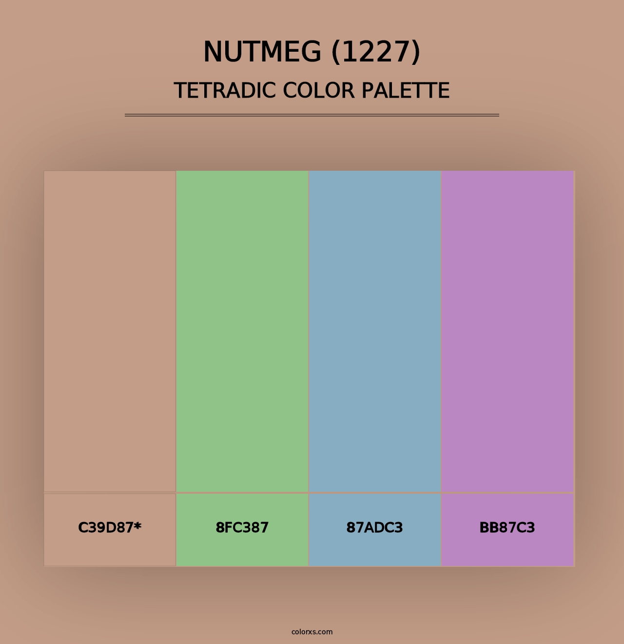 Nutmeg (1227) - Tetradic Color Palette