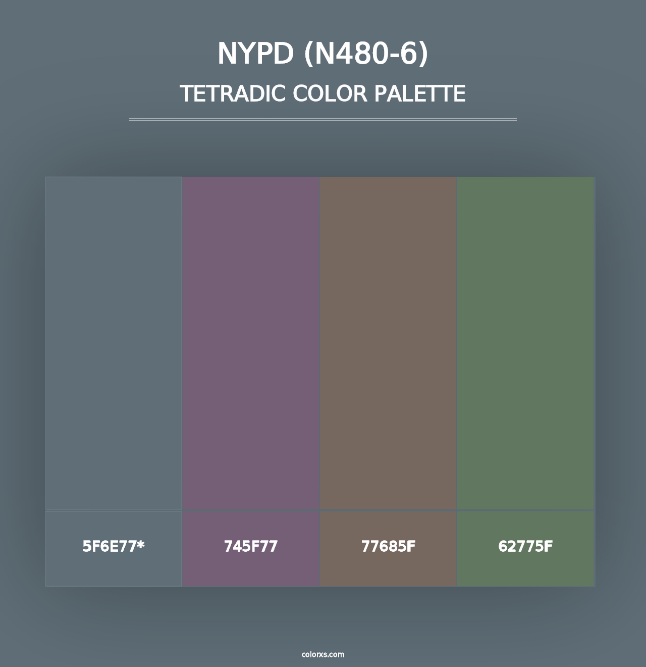 Nypd (N480-6) - Tetradic Color Palette