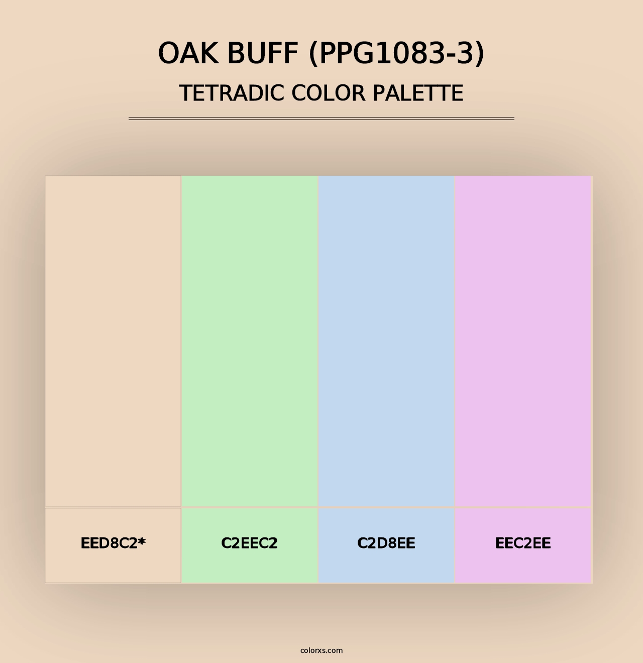 Oak Buff (PPG1083-3) - Tetradic Color Palette