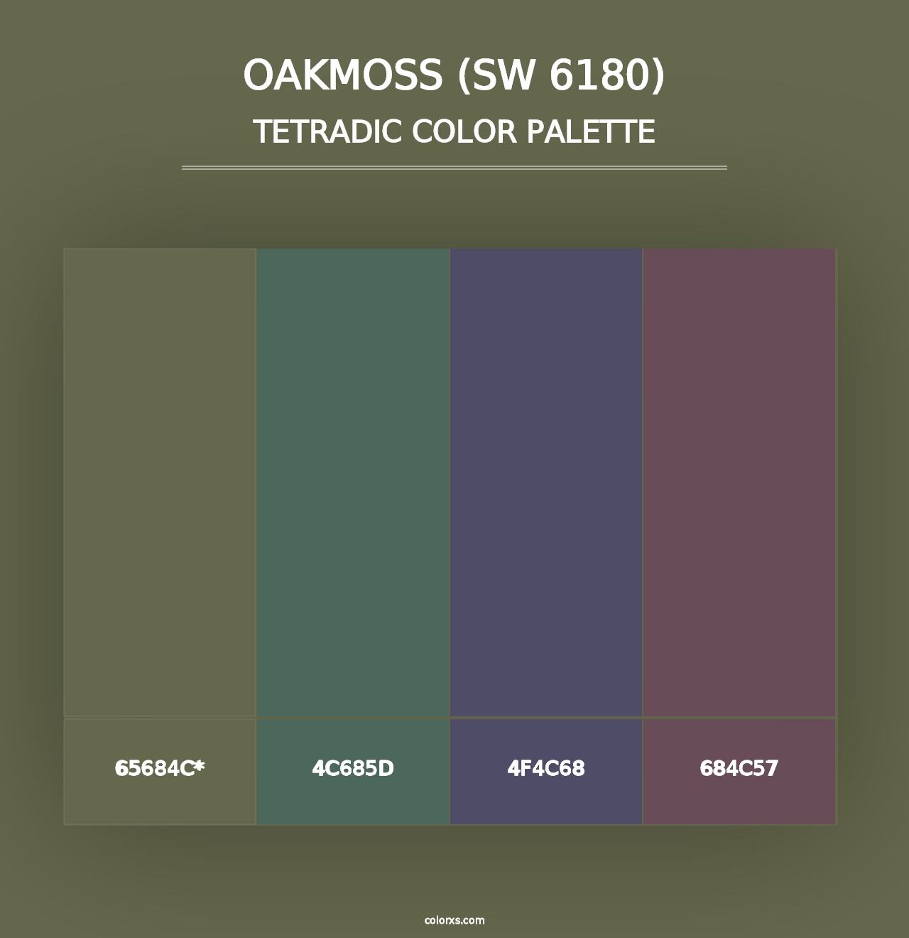 Oakmoss (SW 6180) - Tetradic Color Palette