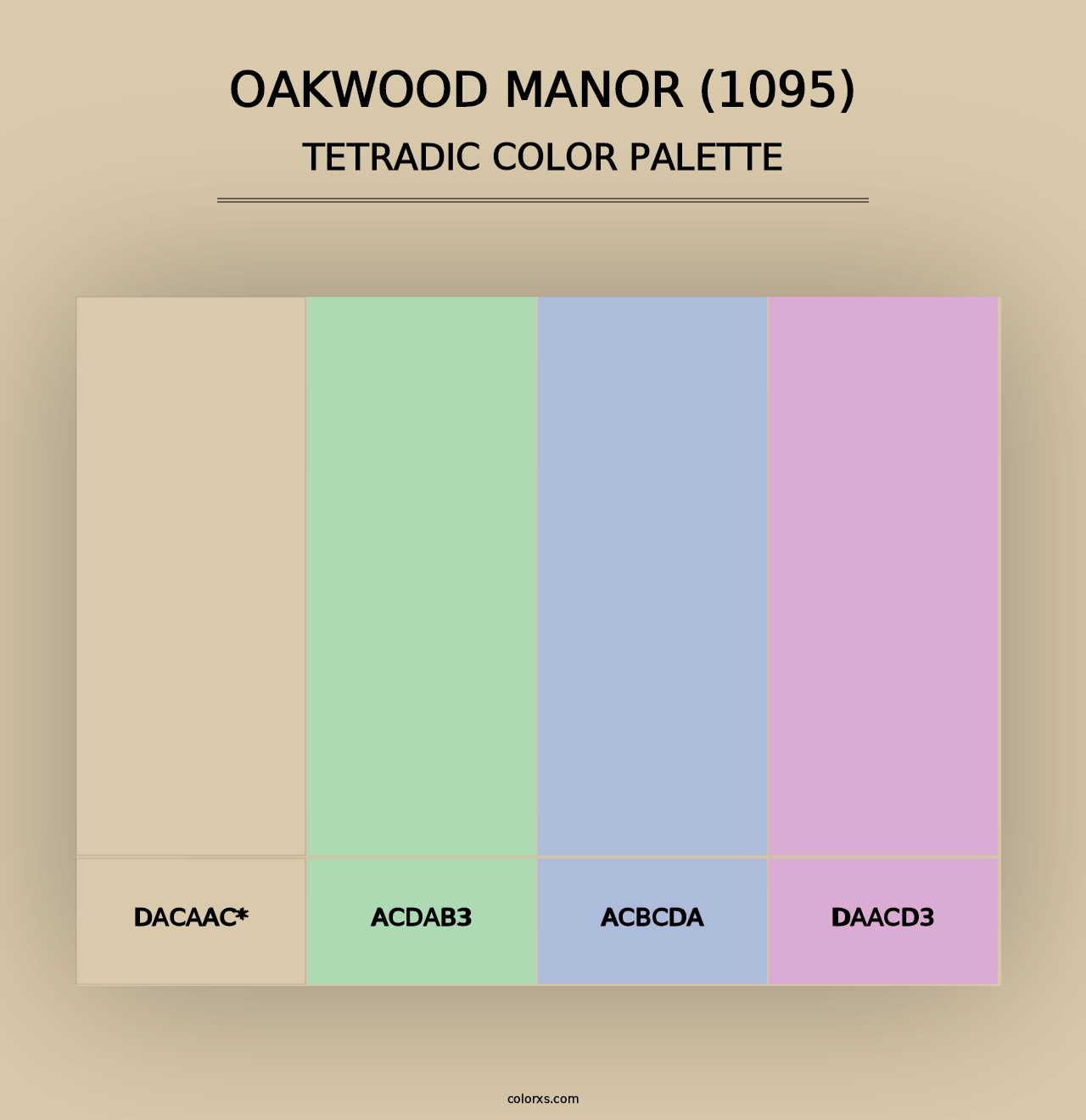 Oakwood Manor (1095) - Tetradic Color Palette