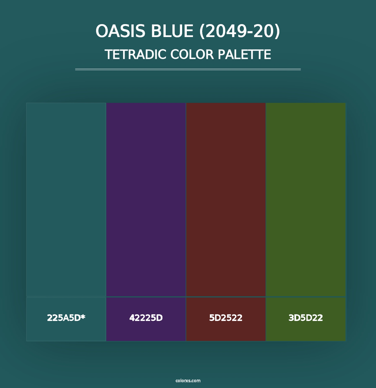 Oasis Blue (2049-20) - Tetradic Color Palette