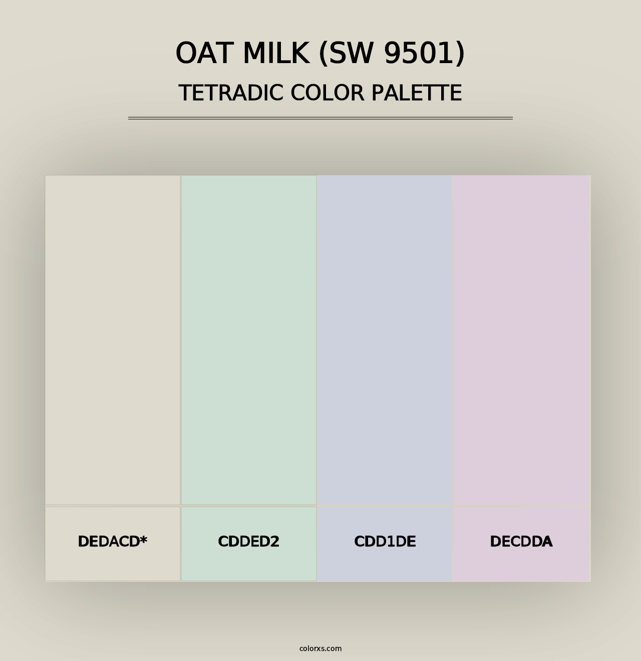 Oat Milk (SW 9501) - Tetradic Color Palette