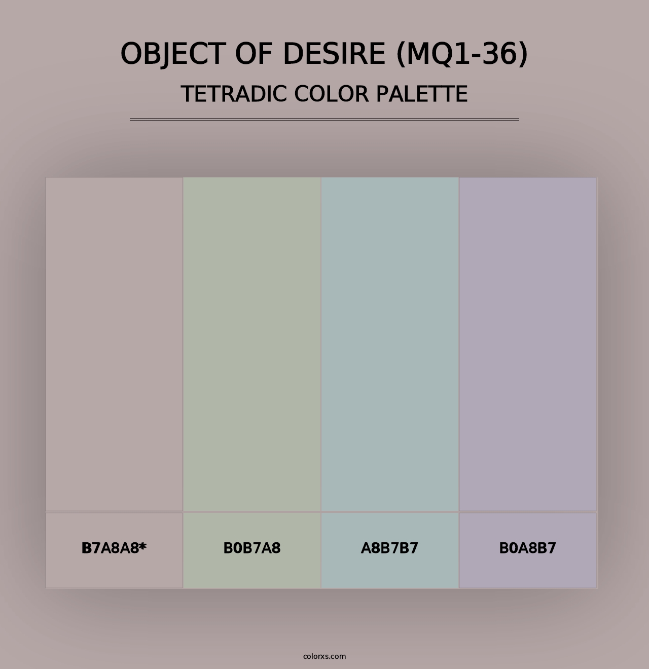 Object Of Desire (MQ1-36) - Tetradic Color Palette