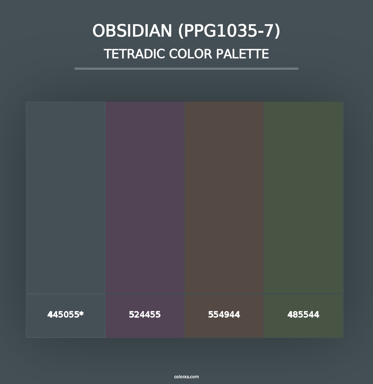 Obsidian (PPG1035-7) - Tetradic Color Palette