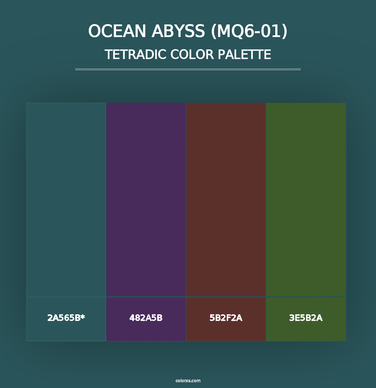 Ocean Abyss (MQ6-01) - Tetradic Color Palette