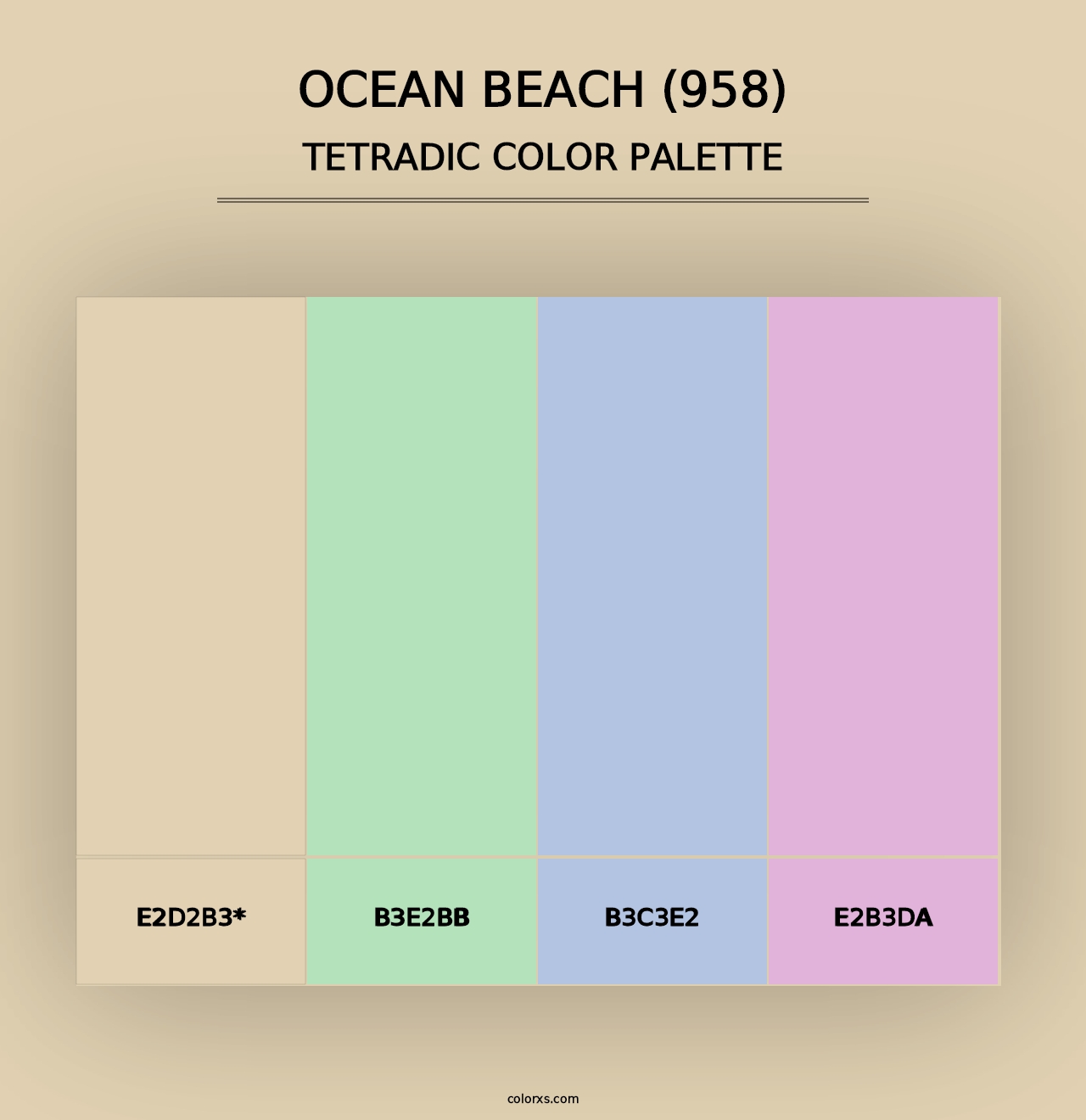 Ocean Beach (958) - Tetradic Color Palette