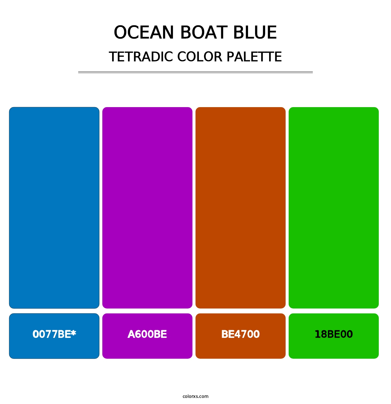 Ocean Boat Blue - Tetradic Color Palette