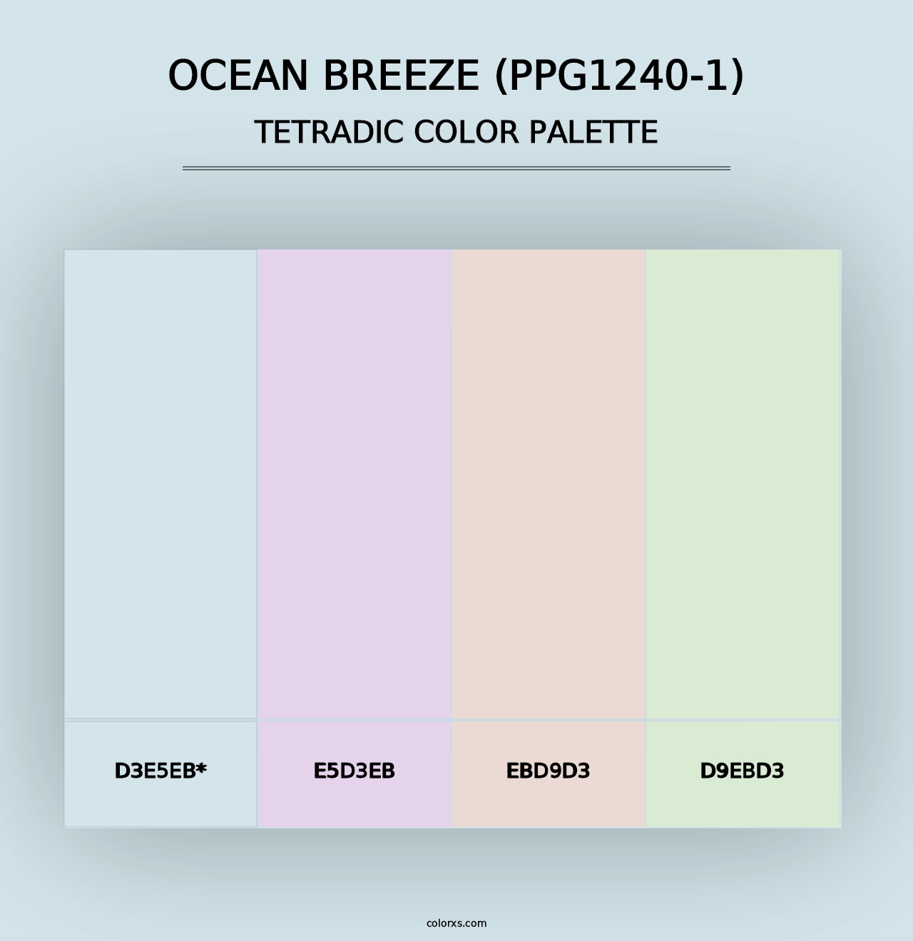 Ocean Breeze (PPG1240-1) - Tetradic Color Palette