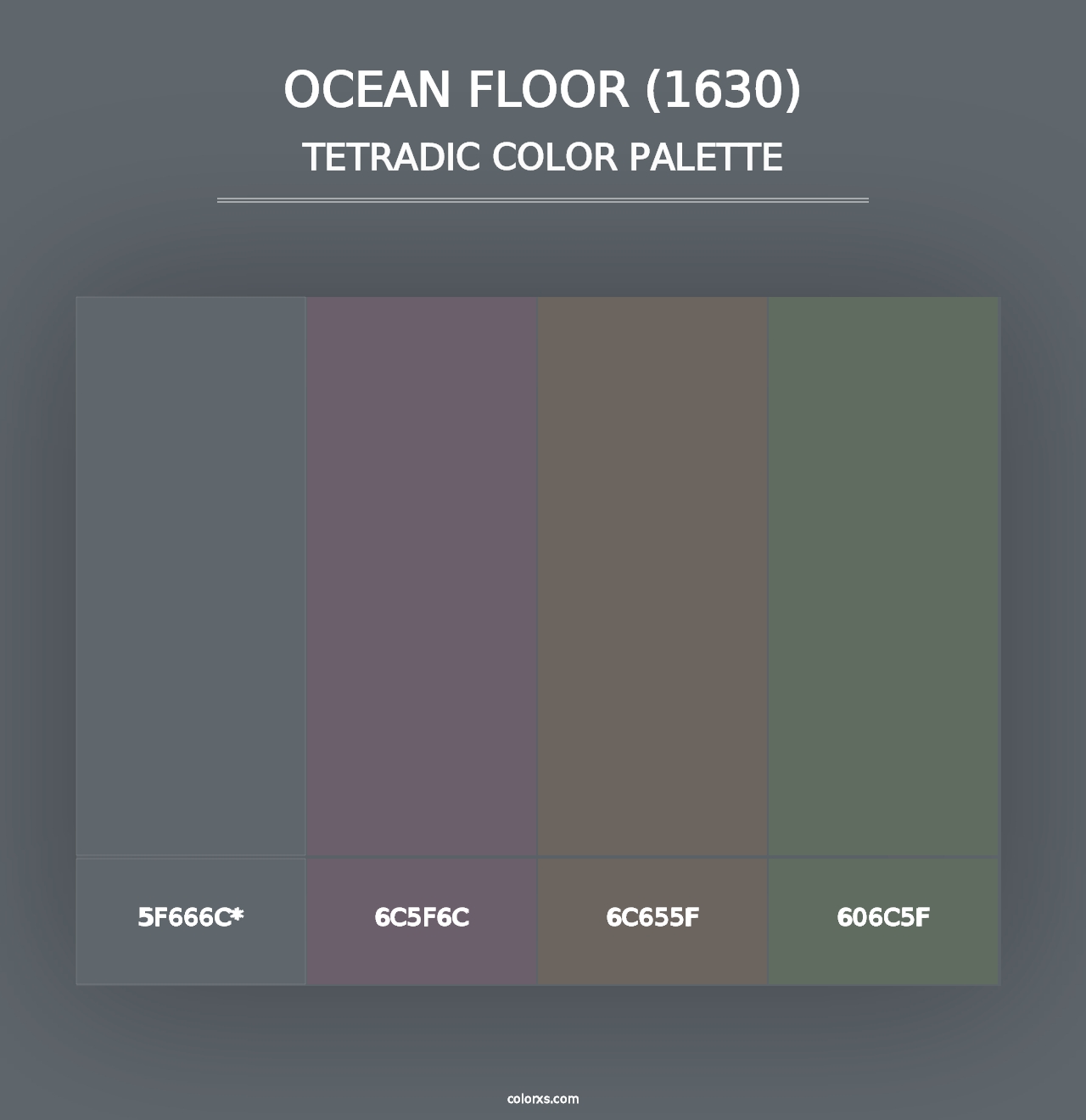 Ocean Floor (1630) - Tetradic Color Palette