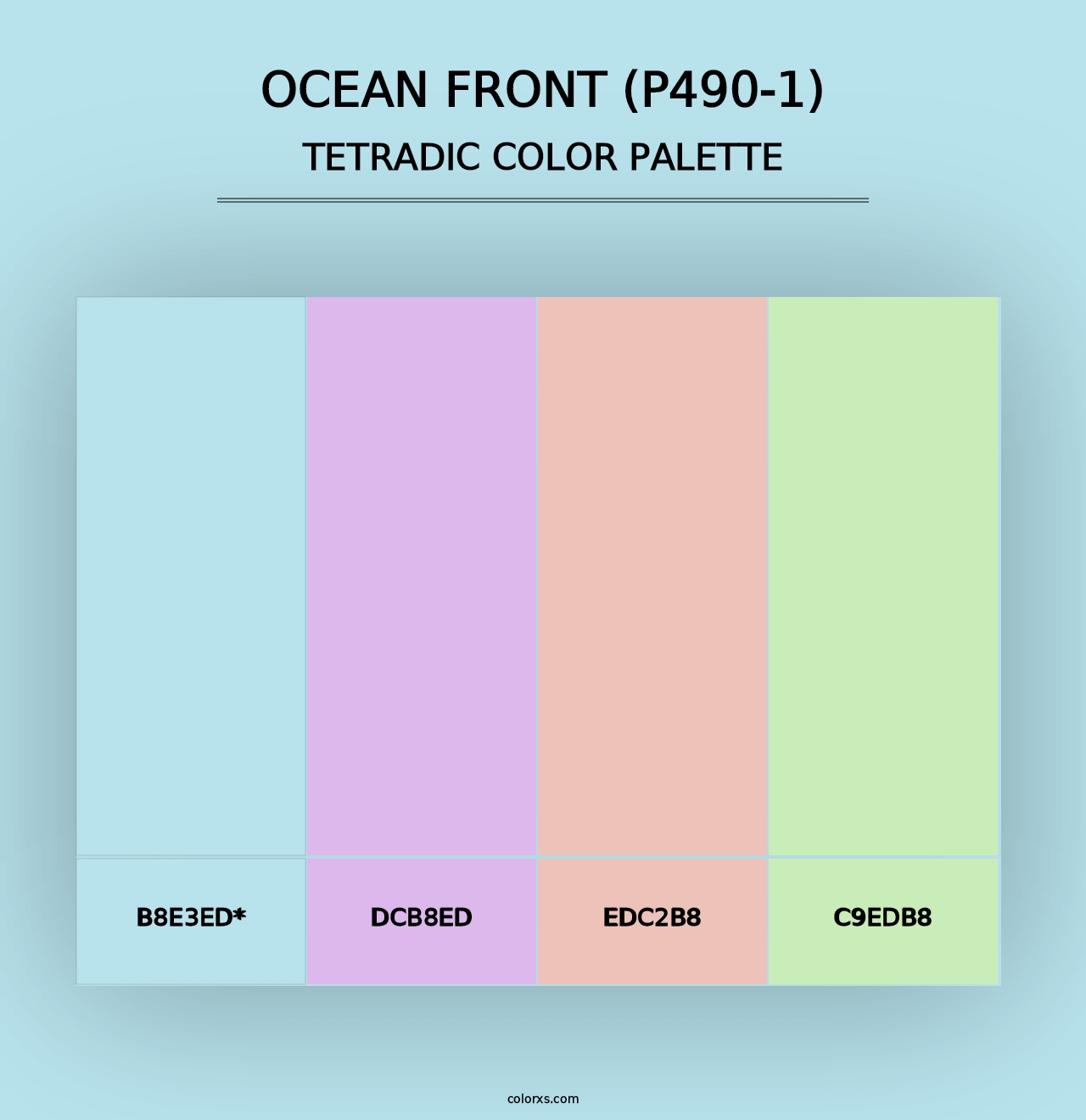 Ocean Front (P490-1) - Tetradic Color Palette