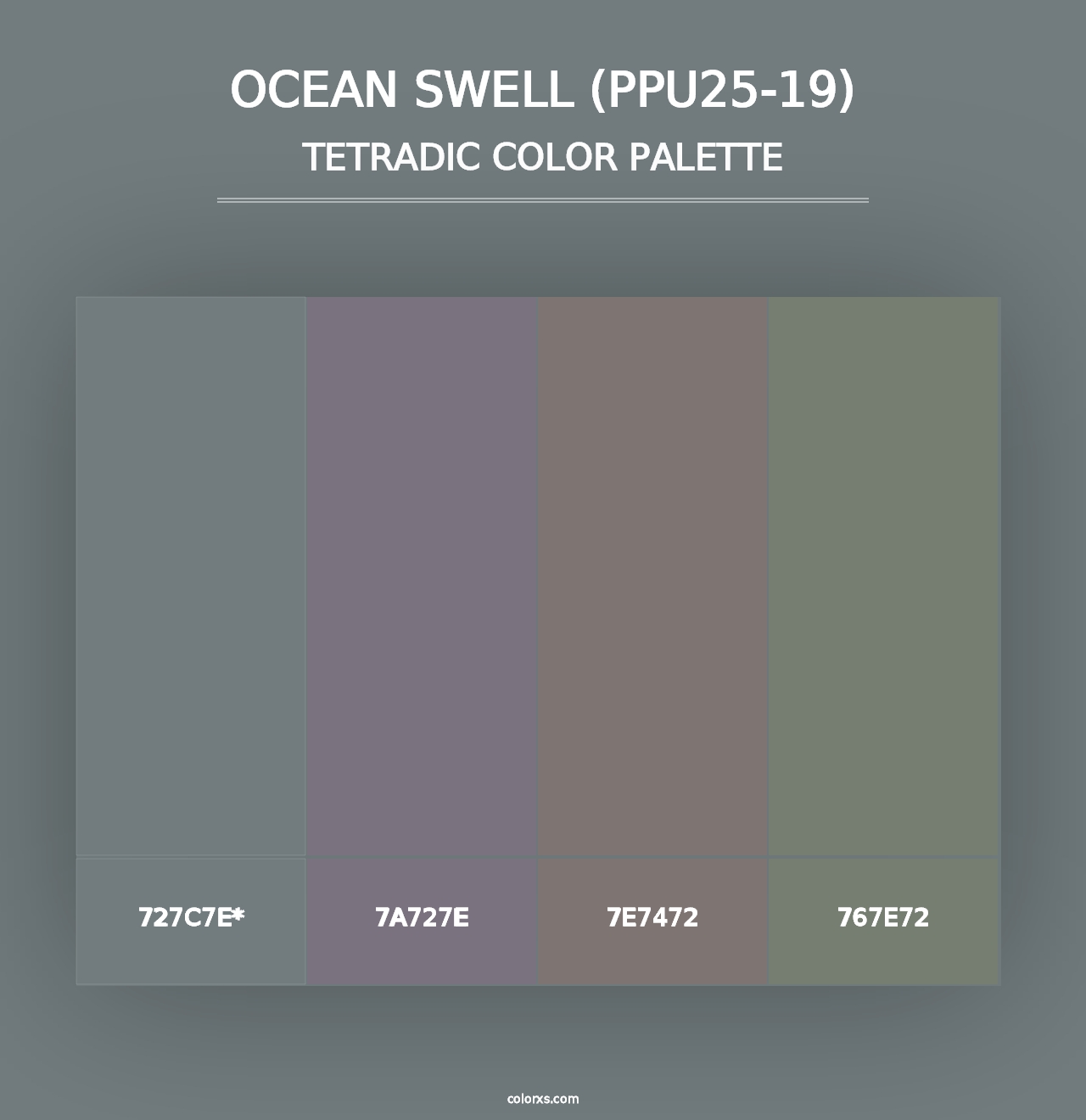 Ocean Swell (PPU25-19) - Tetradic Color Palette