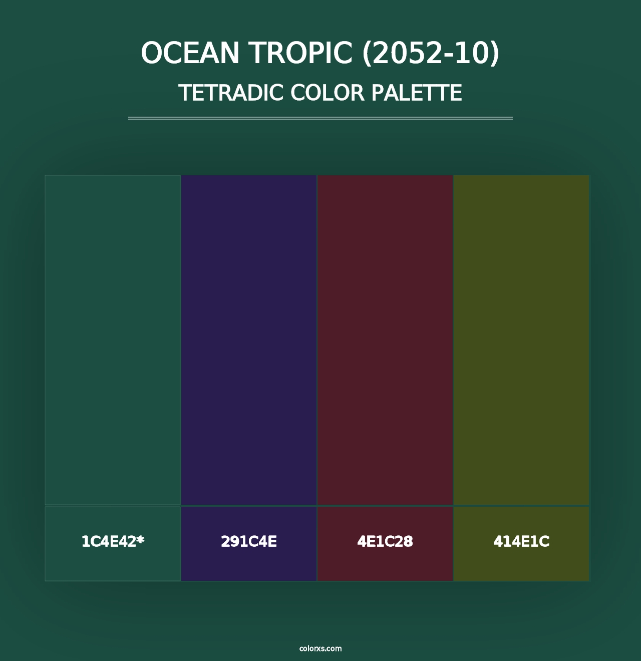 Ocean Tropic (2052-10) - Tetradic Color Palette