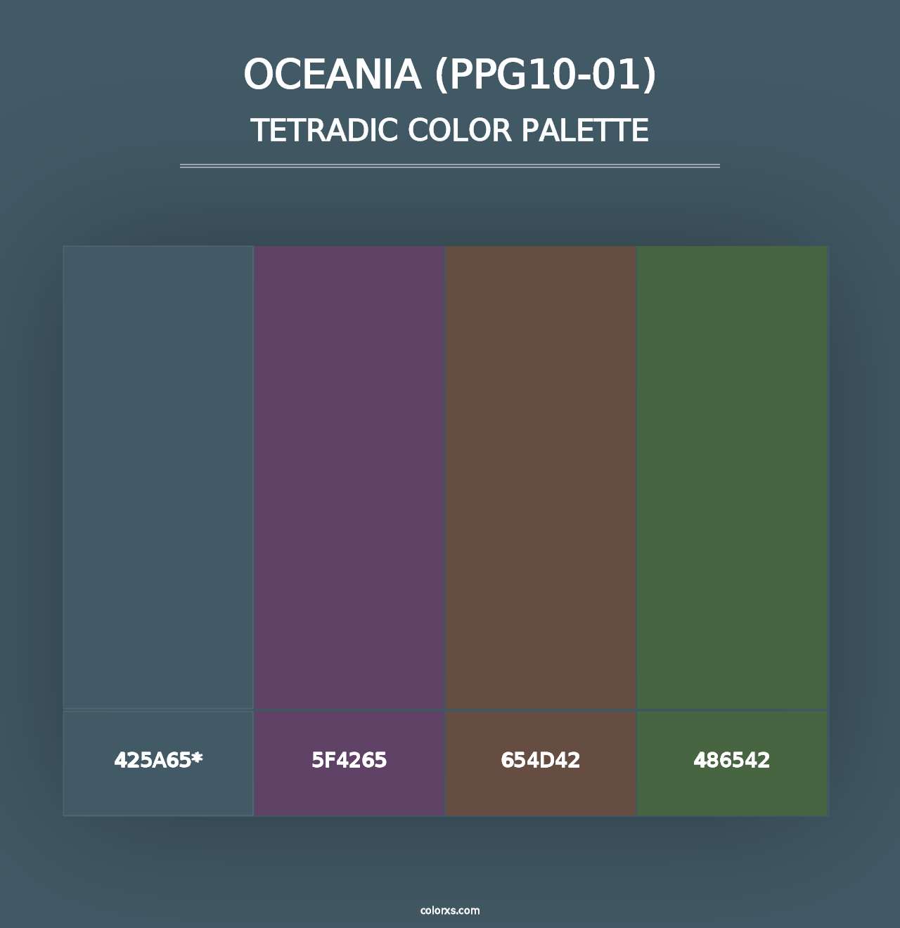 Oceania (PPG10-01) - Tetradic Color Palette