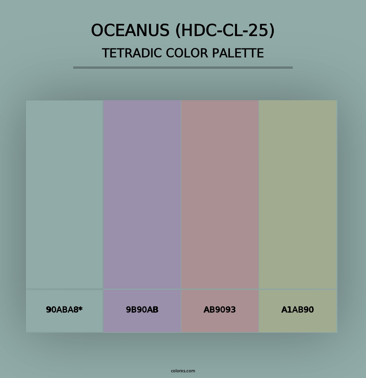 Oceanus (HDC-CL-25) - Tetradic Color Palette