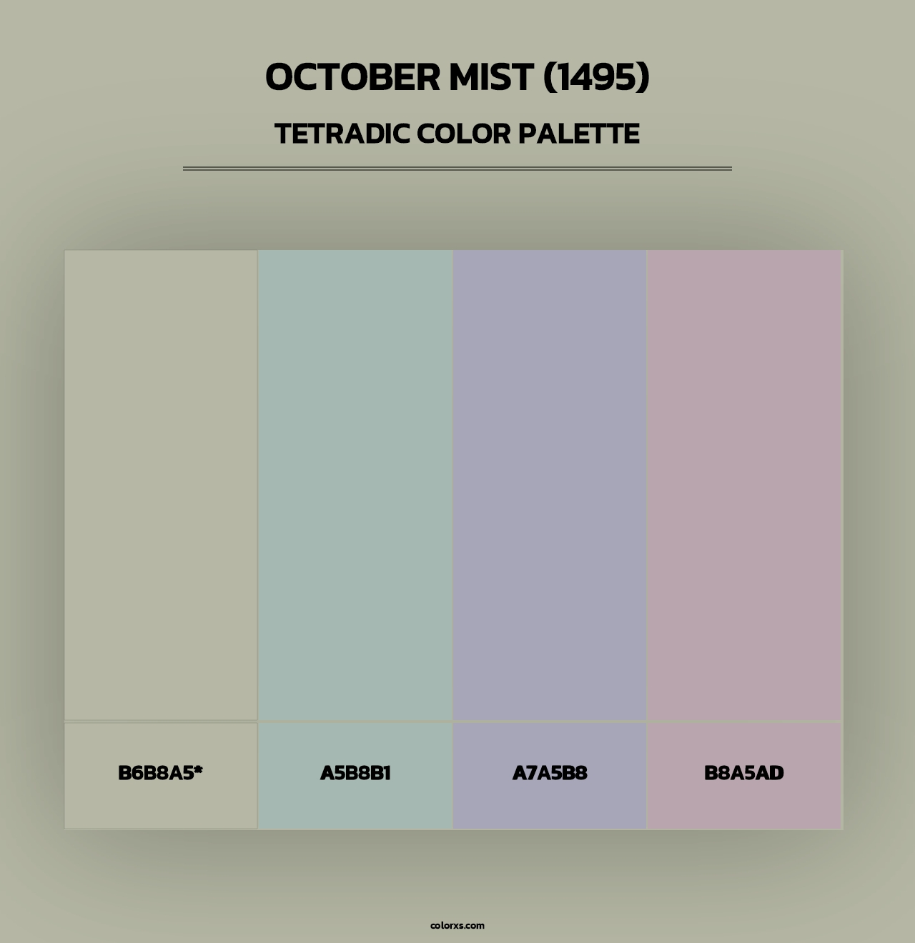 October Mist (1495) - Tetradic Color Palette