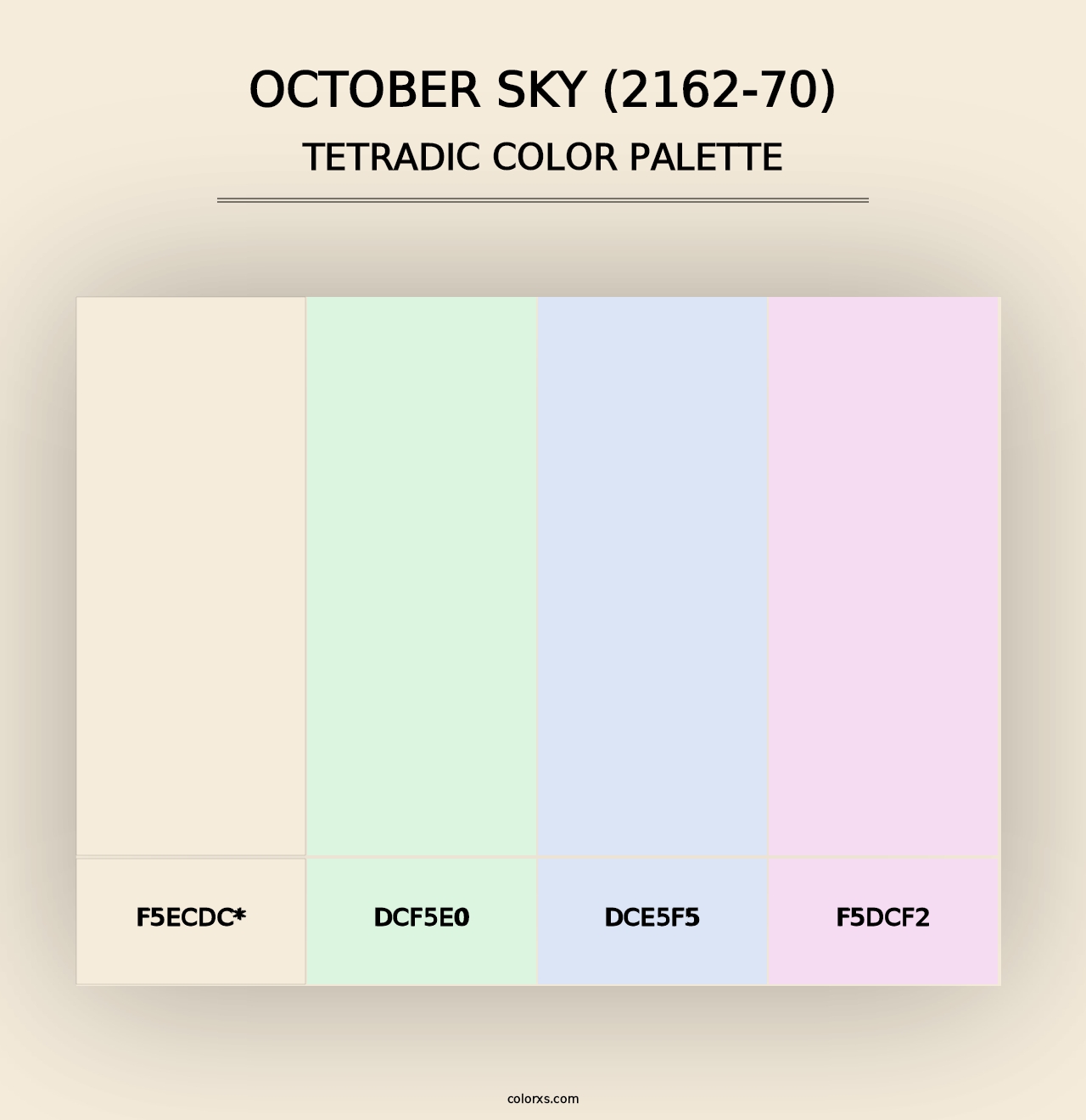 October Sky (2162-70) - Tetradic Color Palette