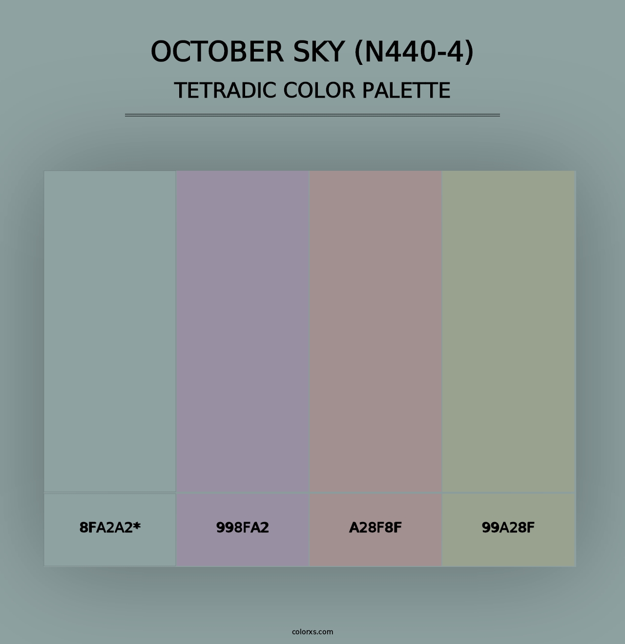 October Sky (N440-4) - Tetradic Color Palette