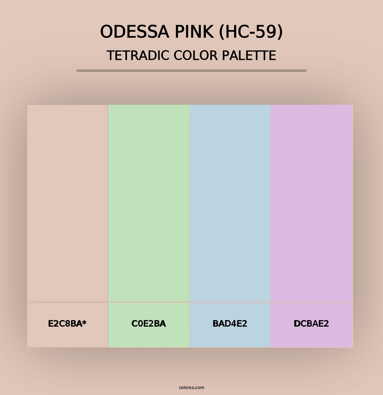 Odessa Pink (HC-59) - Tetradic Color Palette