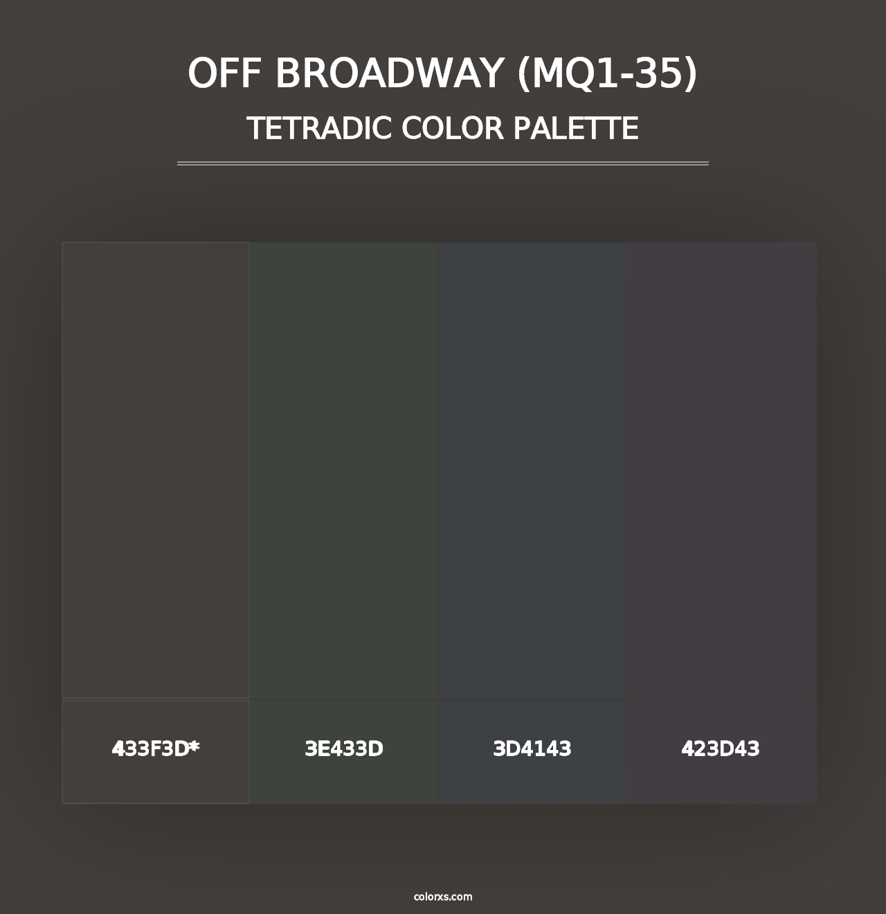 Off Broadway (MQ1-35) - Tetradic Color Palette