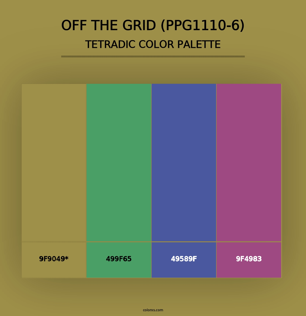 Off The Grid (PPG1110-6) - Tetradic Color Palette