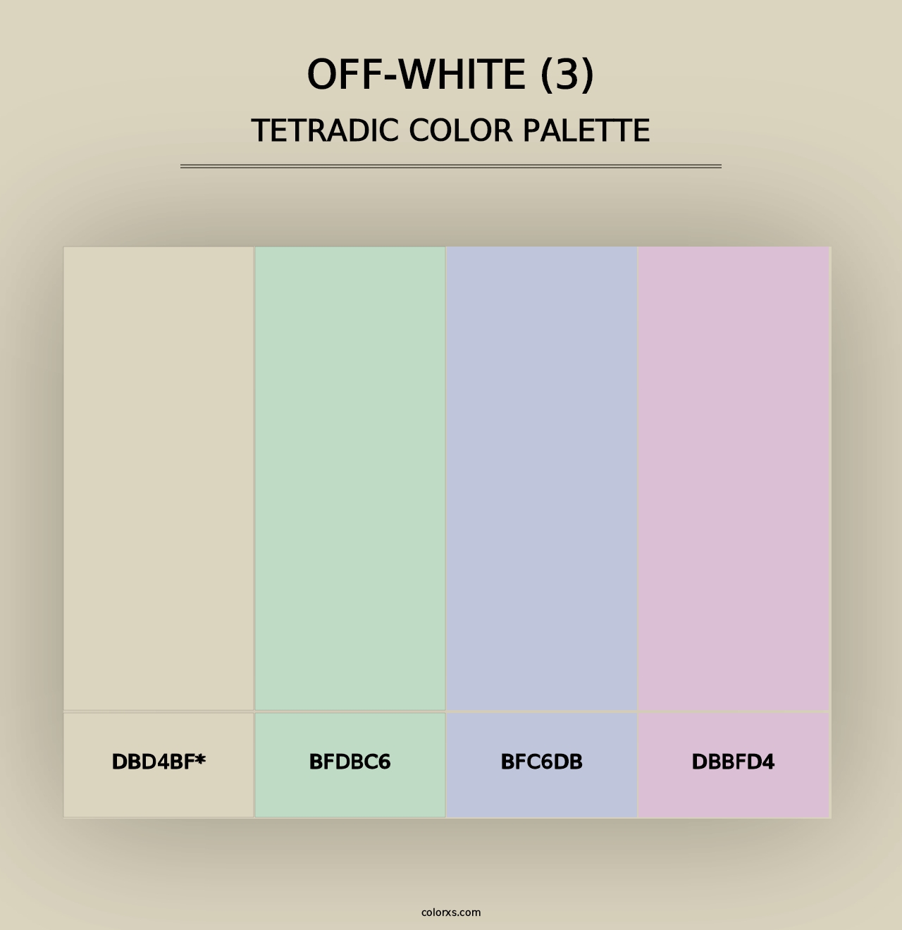 Off-White (3) - Tetradic Color Palette