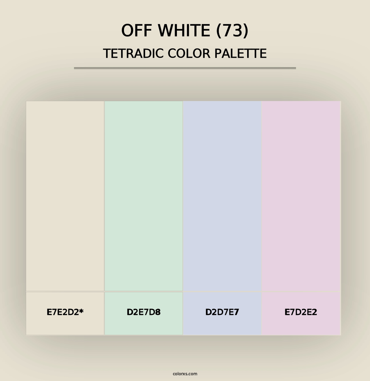 Off White (73) - Tetradic Color Palette