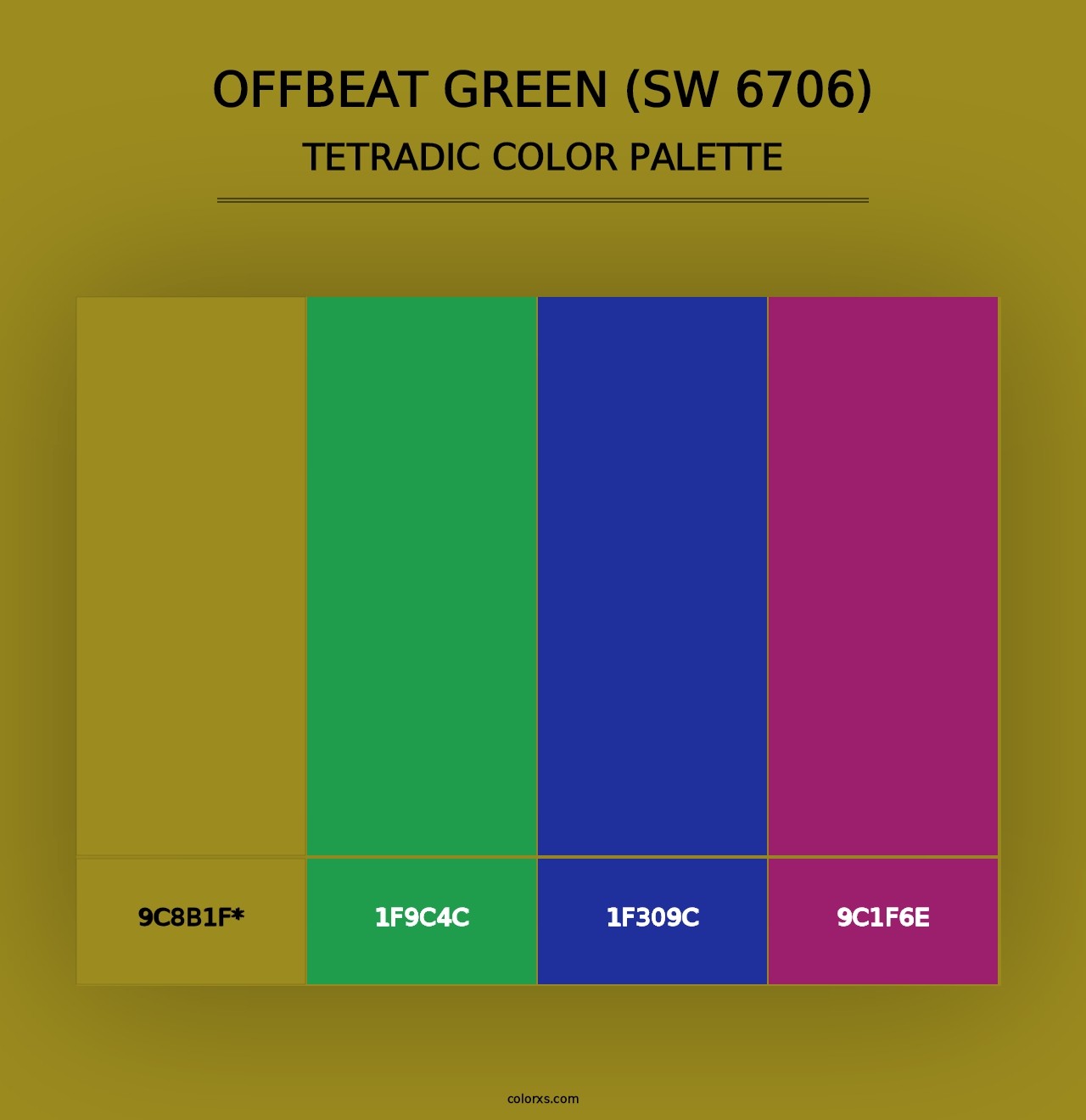 Offbeat Green (SW 6706) - Tetradic Color Palette