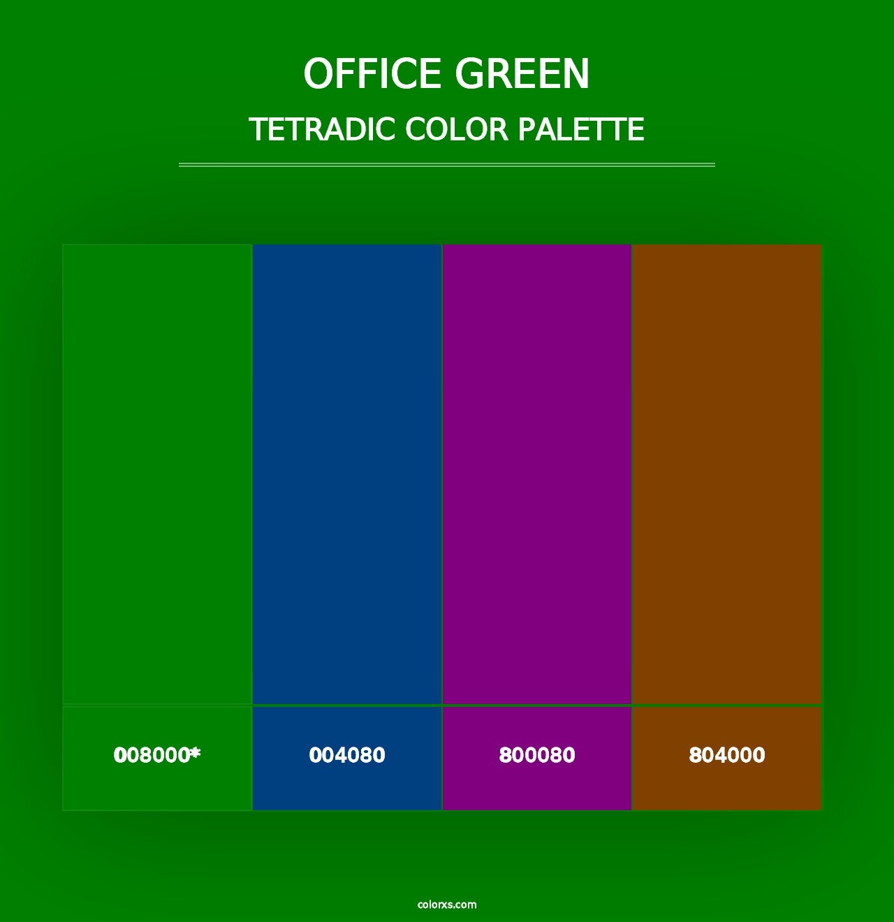 Office Green - Tetradic Color Palette