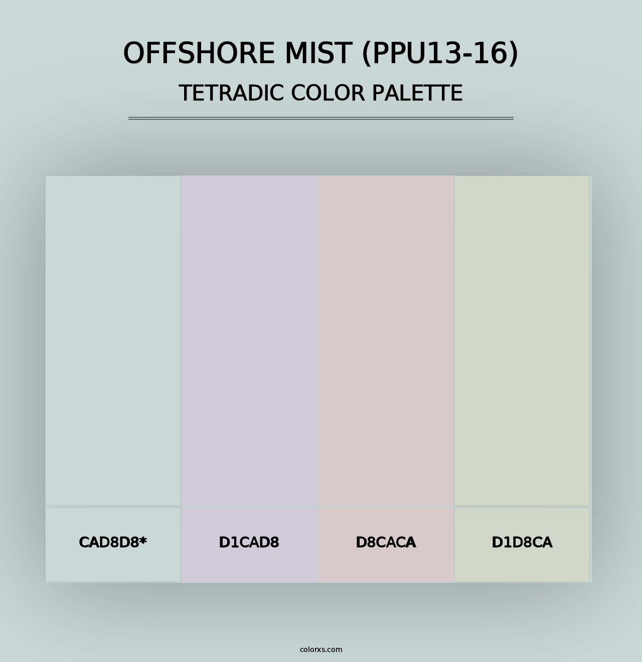 Offshore Mist (PPU13-16) - Tetradic Color Palette