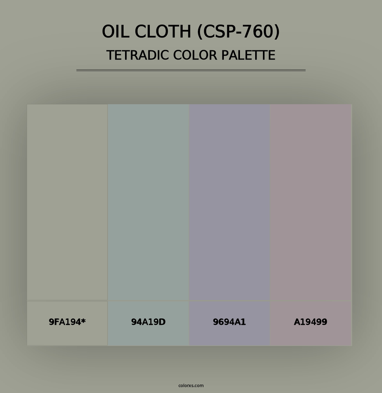 Oil Cloth (CSP-760) - Tetradic Color Palette