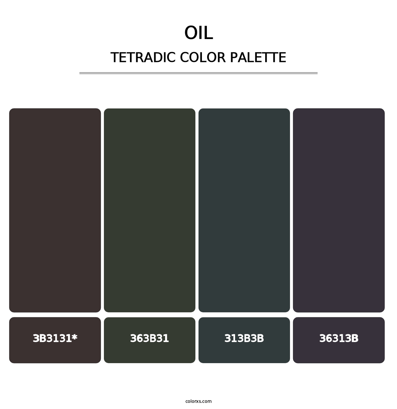 Oil - Tetradic Color Palette