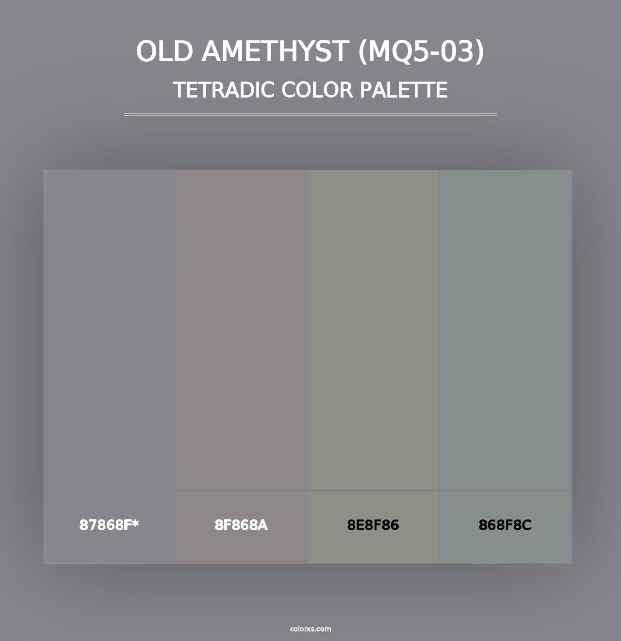 Old Amethyst (MQ5-03) - Tetradic Color Palette