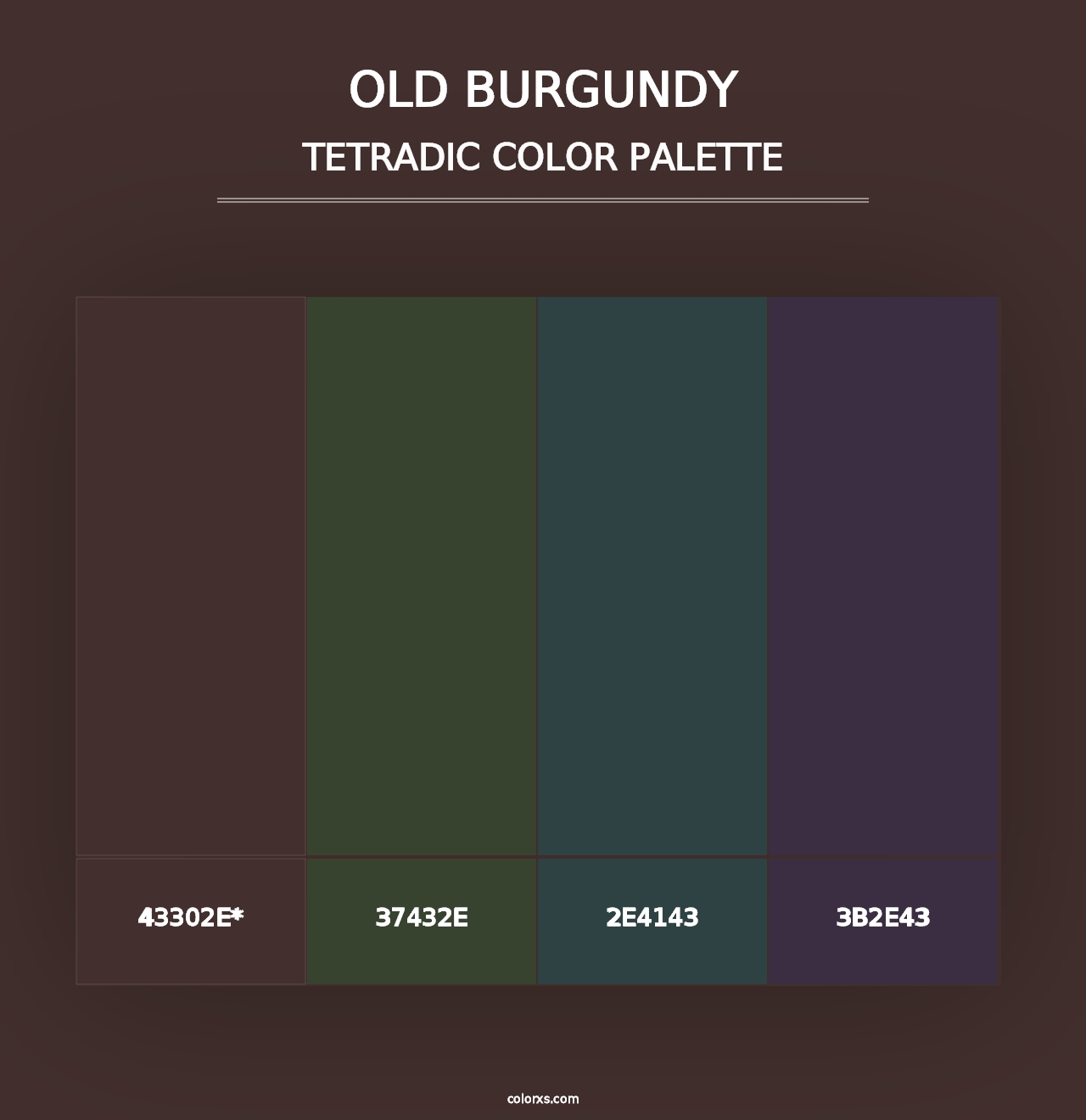 Old Burgundy - Tetradic Color Palette