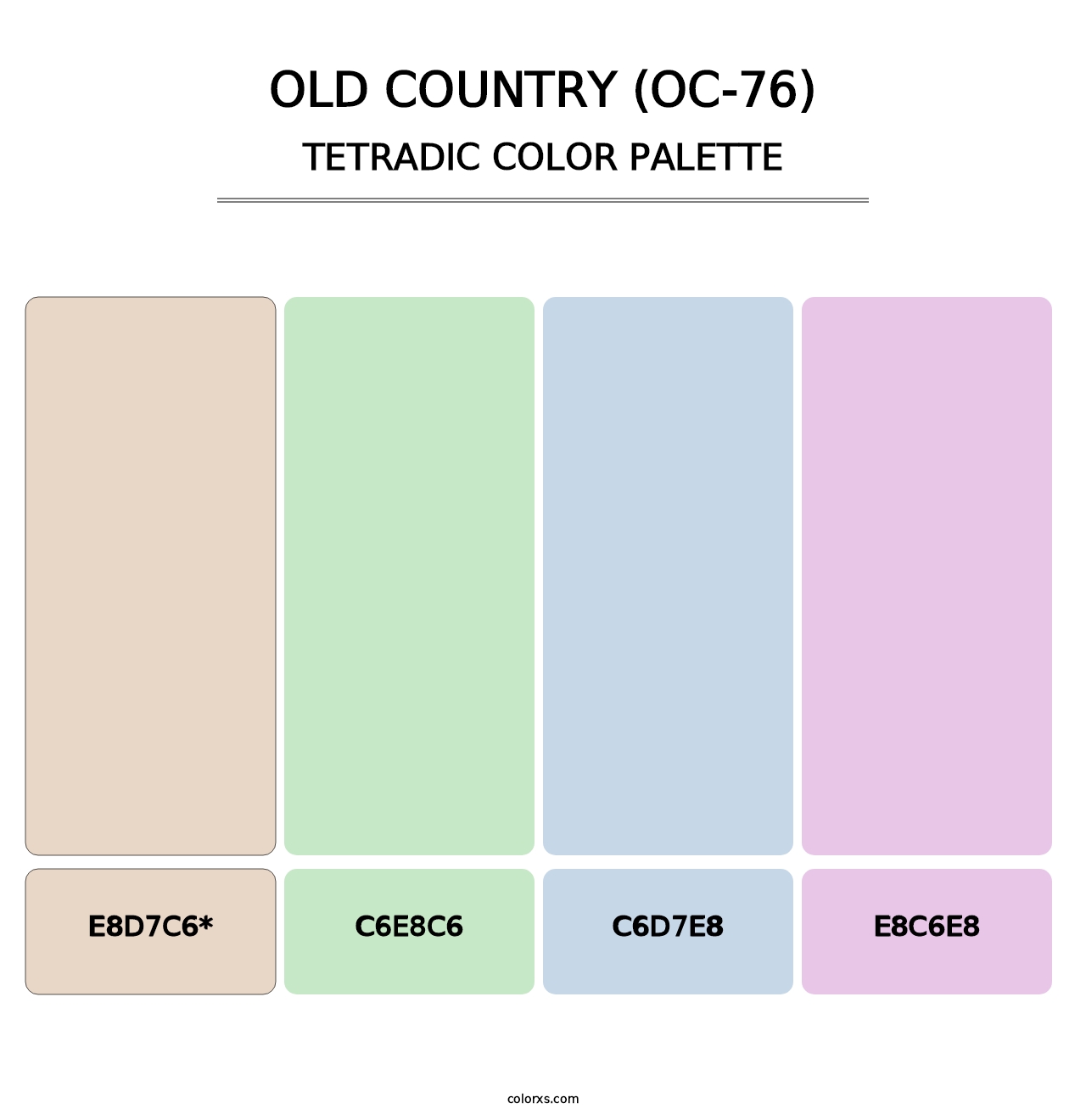 Old Country (OC-76) - Tetradic Color Palette