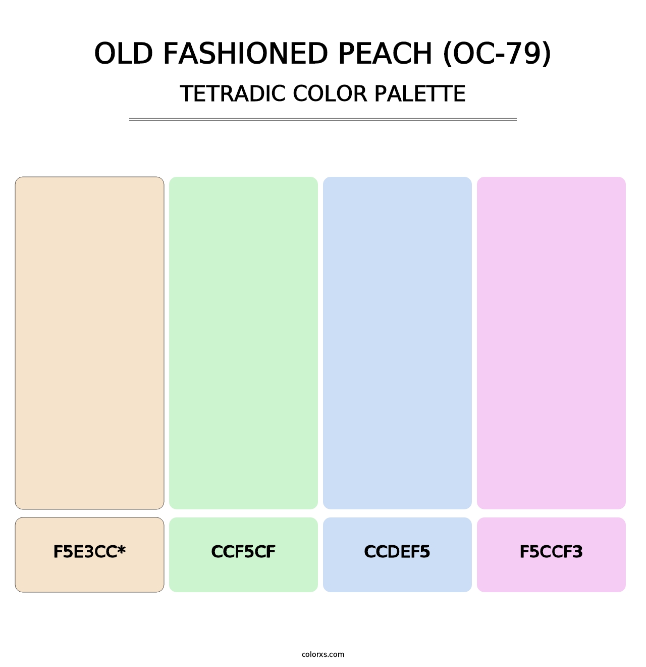 Old Fashioned Peach (OC-79) - Tetradic Color Palette