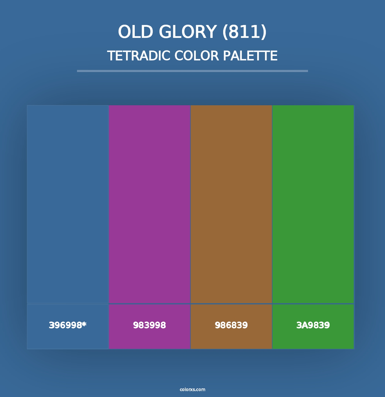 Old Glory (811) - Tetradic Color Palette