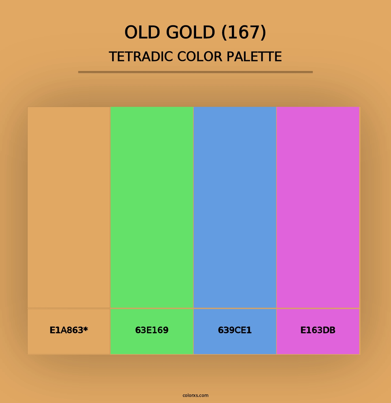 Old Gold (167) - Tetradic Color Palette