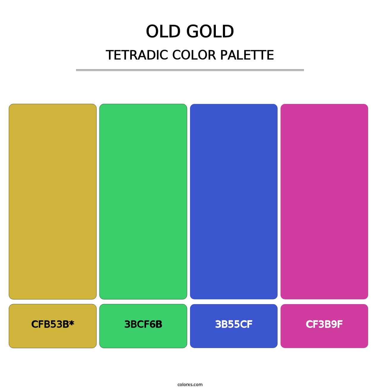 Old Gold - Tetradic Color Palette