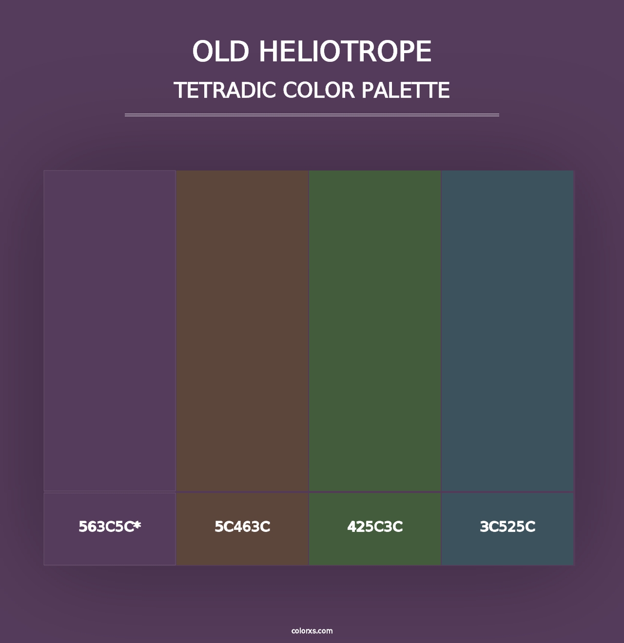 Old Heliotrope - Tetradic Color Palette