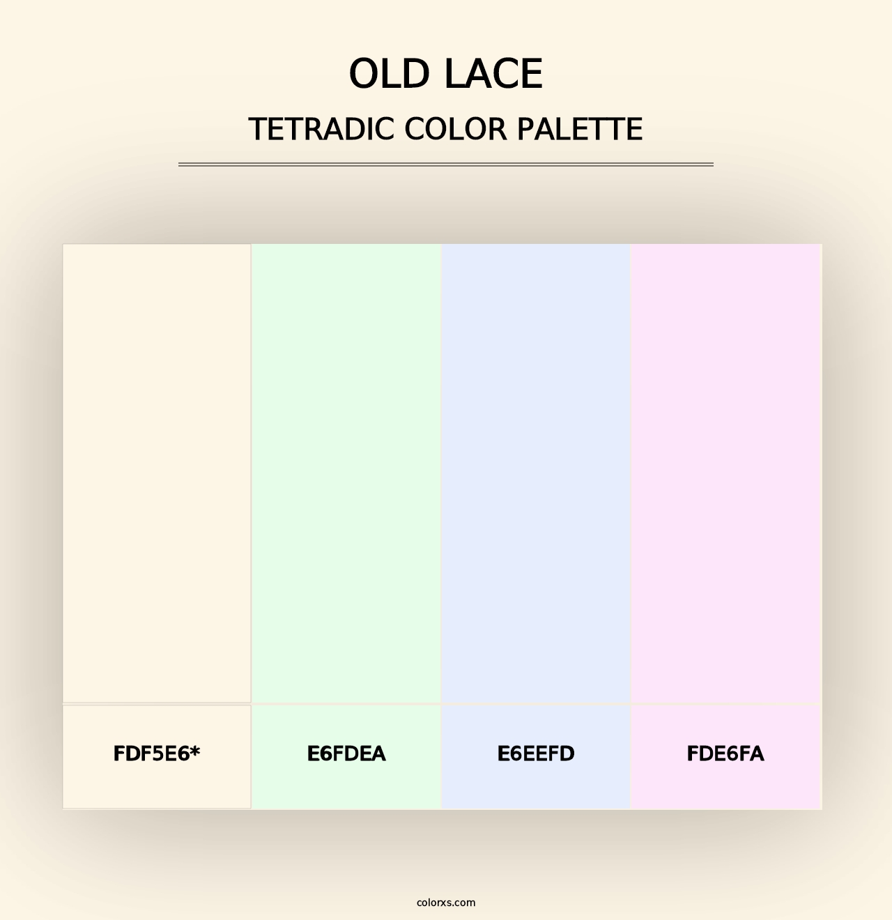 Old lace - Tetradic Color Palette