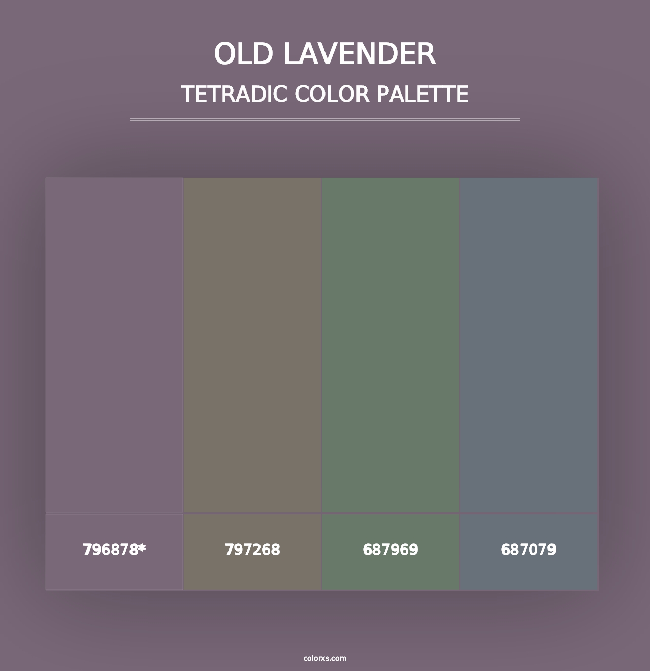 Old Lavender - Tetradic Color Palette