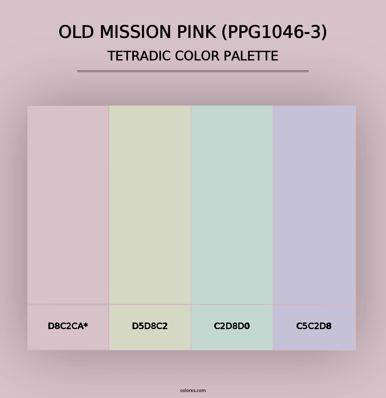 Old Mission Pink (PPG1046-3) - Tetradic Color Palette