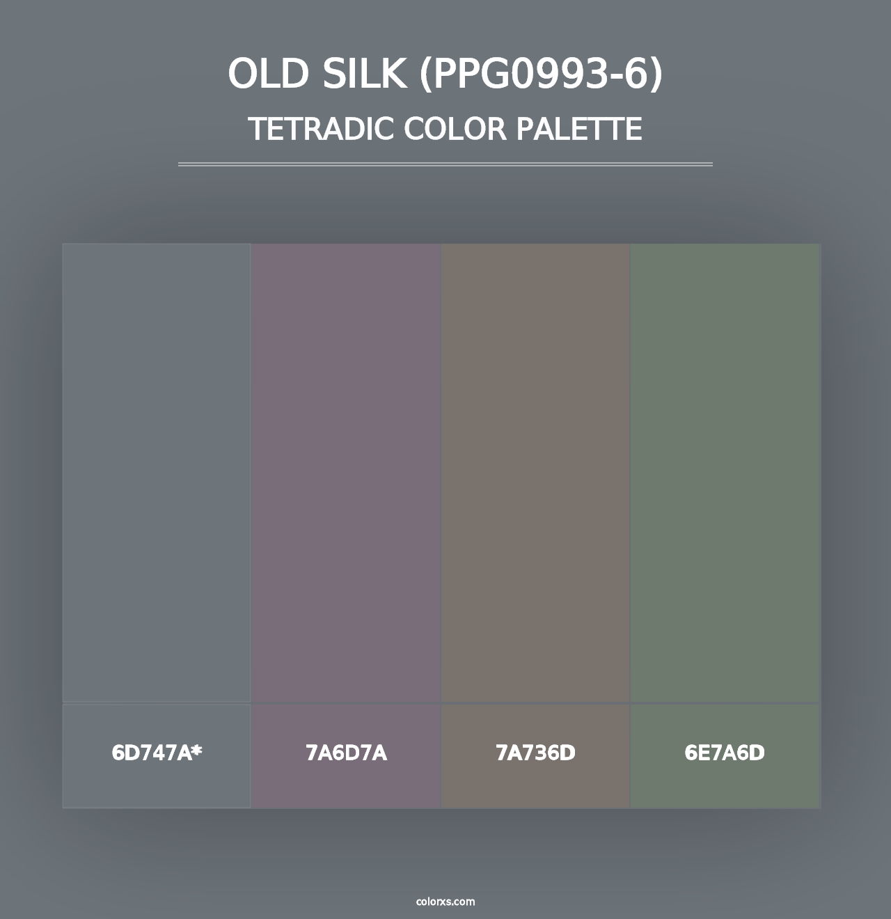 Old Silk (PPG0993-6) - Tetradic Color Palette