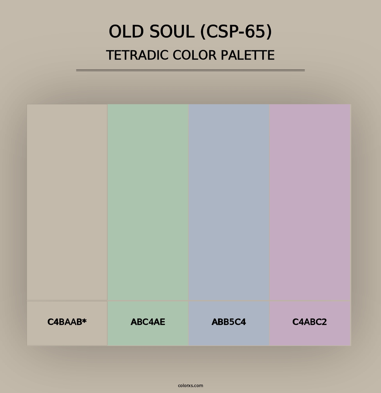 Old Soul (CSP-65) - Tetradic Color Palette