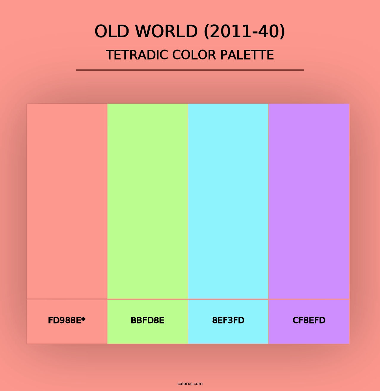 Old World (2011-40) - Tetradic Color Palette